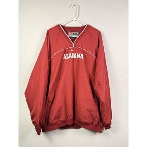 Nike Team Alabama Crimson Tide V-Neck Pullover Crewneck Sweater Red Size XXL